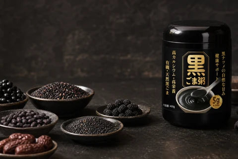 Six black foods in the Black Sesame Porridge blend